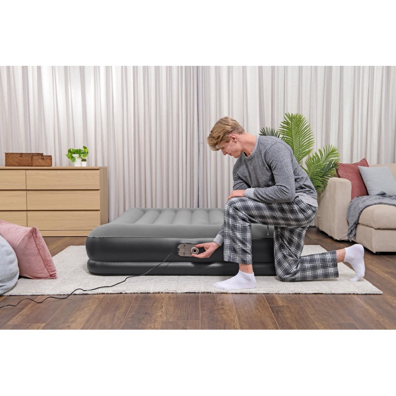 Lit gonflable 2 places 203x152x36cm avec pompe électrique intégrée Lit gonflable 2 places 203x152x36cm avec pompe électrique intégrée