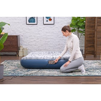 Lit gonflable 2 places 203 x 152 x 30cm avec pompe électrique intégrée