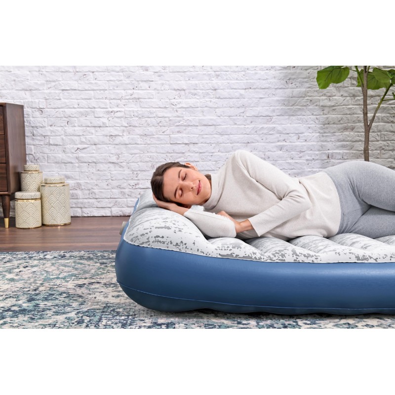 Lit gonflable 2 places 203 x 152 x 30cm avec pompe électrique intégrée