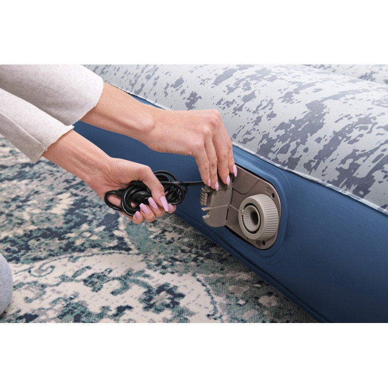 Lit gonflable 2 places 203 x 152 x 30cm avec pompe électrique intégrée