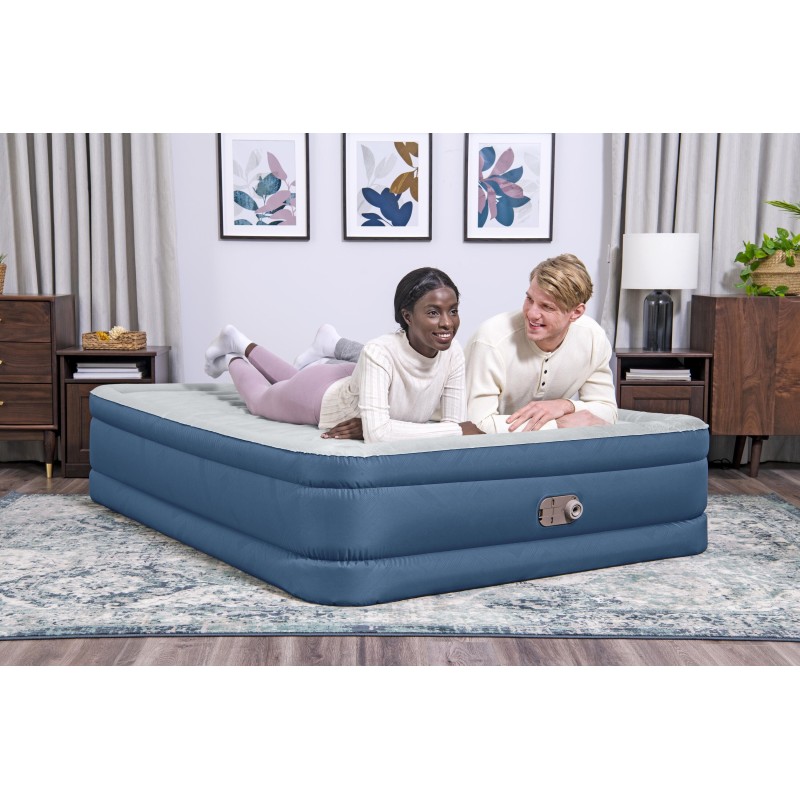 Lit gonflable 2 places 203x152x46cm avec pompe électrique intégrée