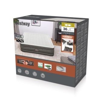 Lit gonflable 2 places 203 x 152 x 36 cm pompe électrique intégrée