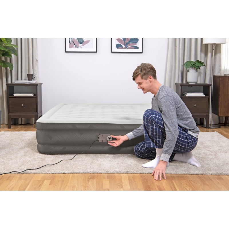 Lit gonflable 2 places 203 x 152 x 36 cm pompe électrique intégrée