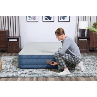 Lit gonflable 2 places 203 x 152 x 36 cm avec pompe électrique intégrée