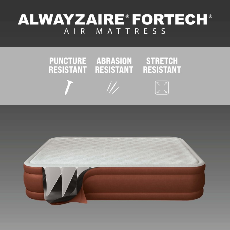 Lit gonflable 2 places à pompe électrique AlwayzeAire 203 x 152 x 51 cm
