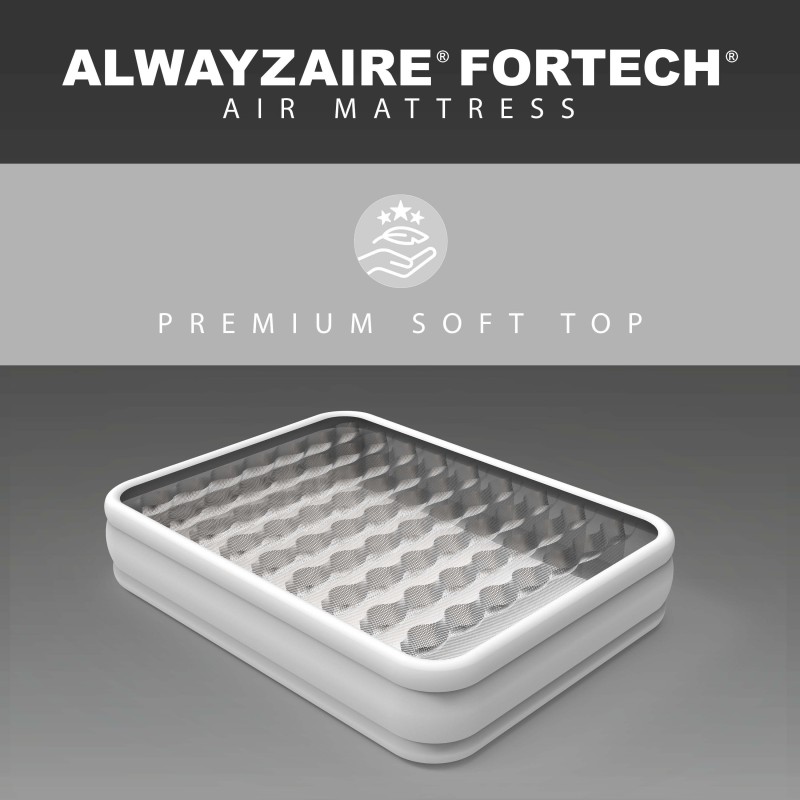 Lit gonflable 2 places à pompe électrique AlwayzeAire 203 x 152 x 51 cm