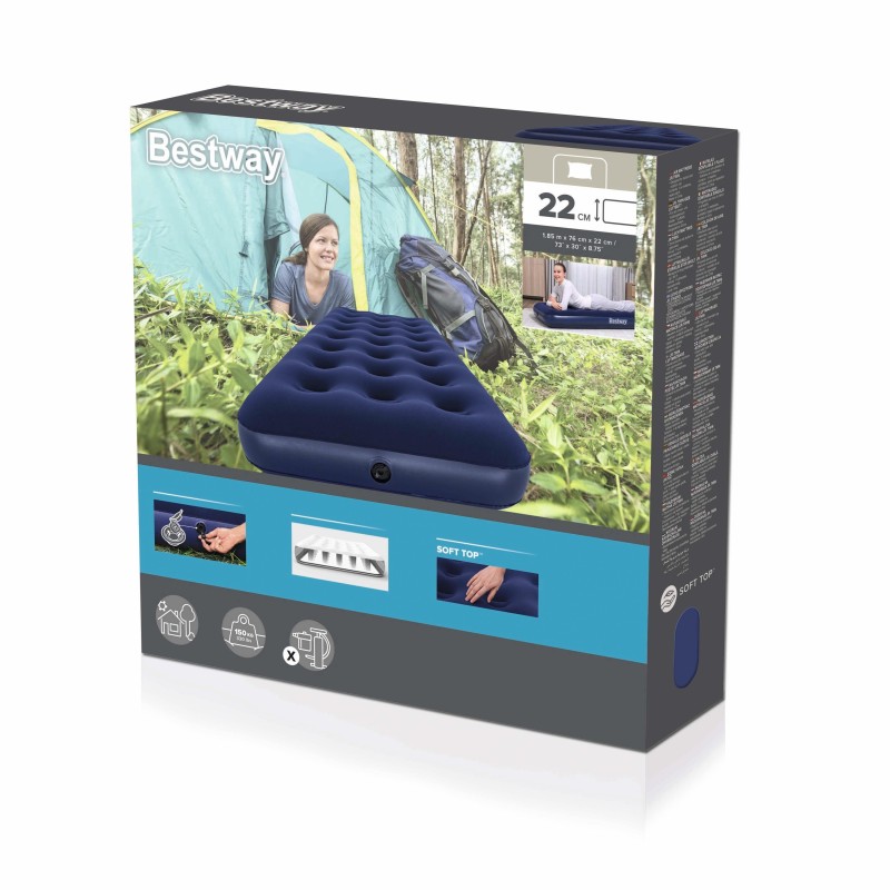 Matelas gonflable 1 place 185 x 76 x 22 cm