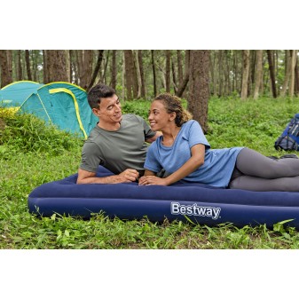 Matelas gonflable de camping 2 places 191x137x22 cm