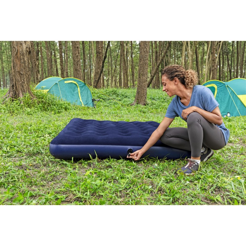 Matelas gonflable de camping 2 places 191x137x22 cm
