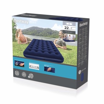 Matelas gonflable de camping 2 places 191x137x22 cm