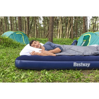 Matelas gonflable camping 2 places 203 x 152 x 22 cm