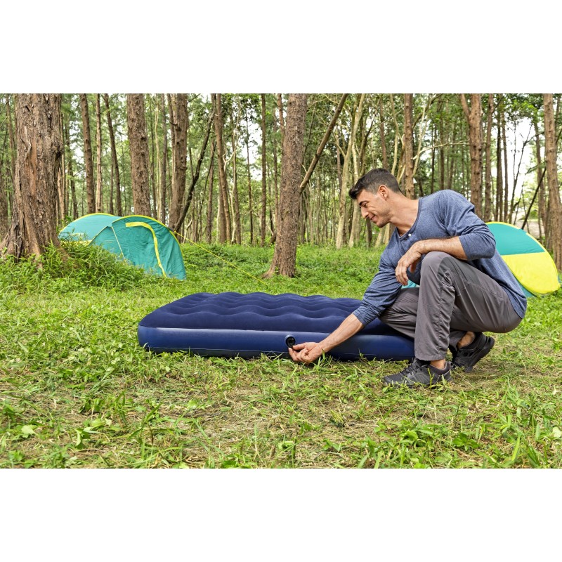 Matelas gonflable camping 2 places 203 x 152 x 22 cm