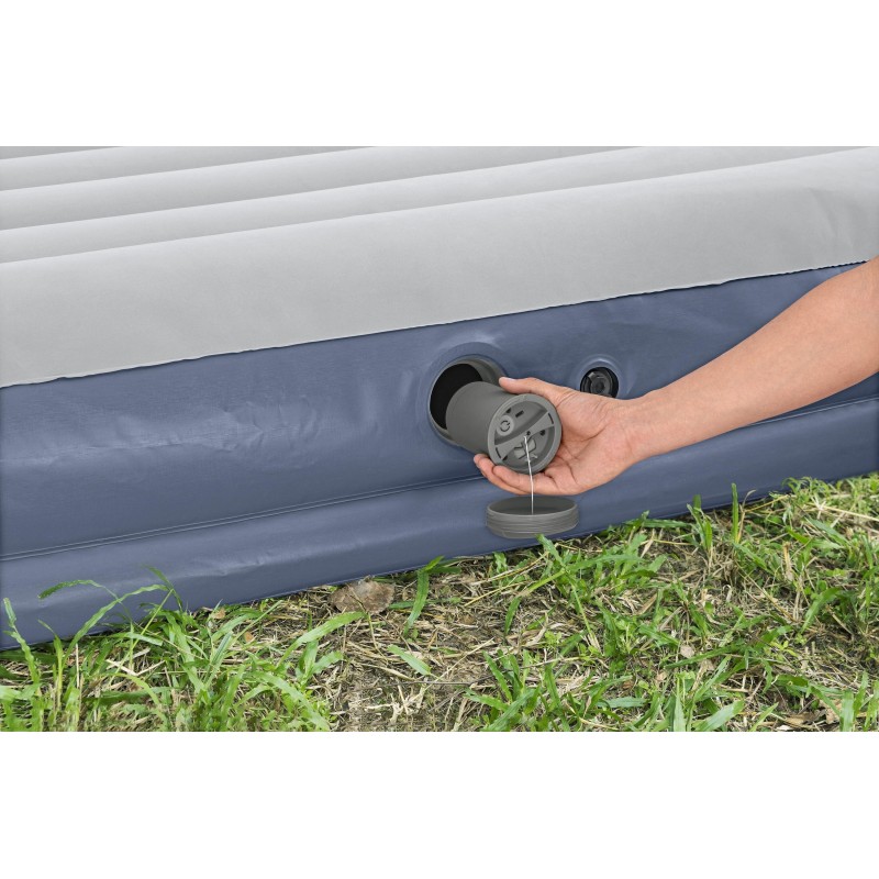 Matelas gonflable 2 places avec pompe rechargeable 203x152x36cm