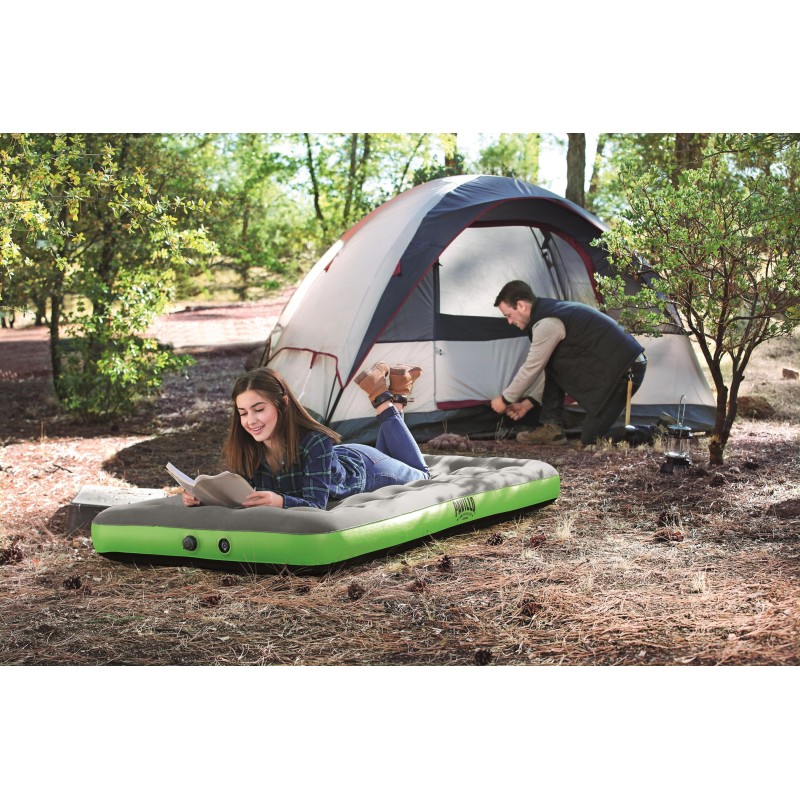 Matelas gonflable camping 1 place 188 x 99 x 22cm avec sac de gonflage