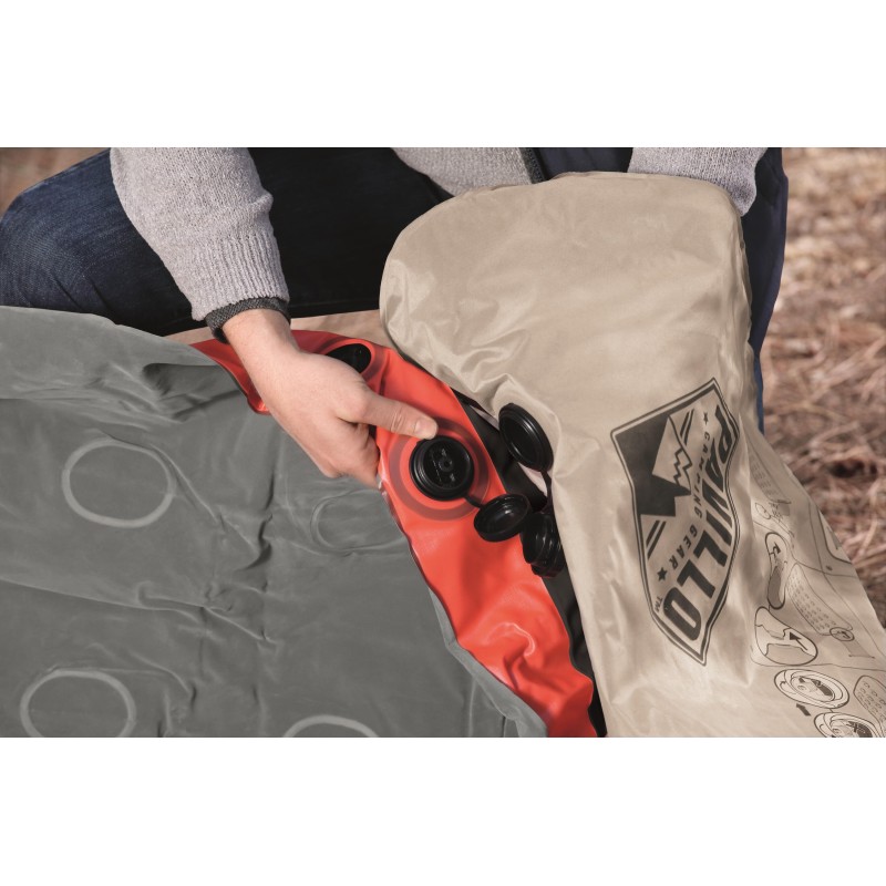 Matelas gonflable camping 1 place 188 x 99 x 22cm avec sac de gonflage