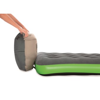 Matelas gonflable camping 1 place 188 x 99 x 22cm avec sac de gonflage