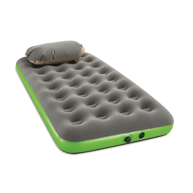 Matelas gonflable camping 1 place 188 x 99 x 22cm avec sac de gonflage