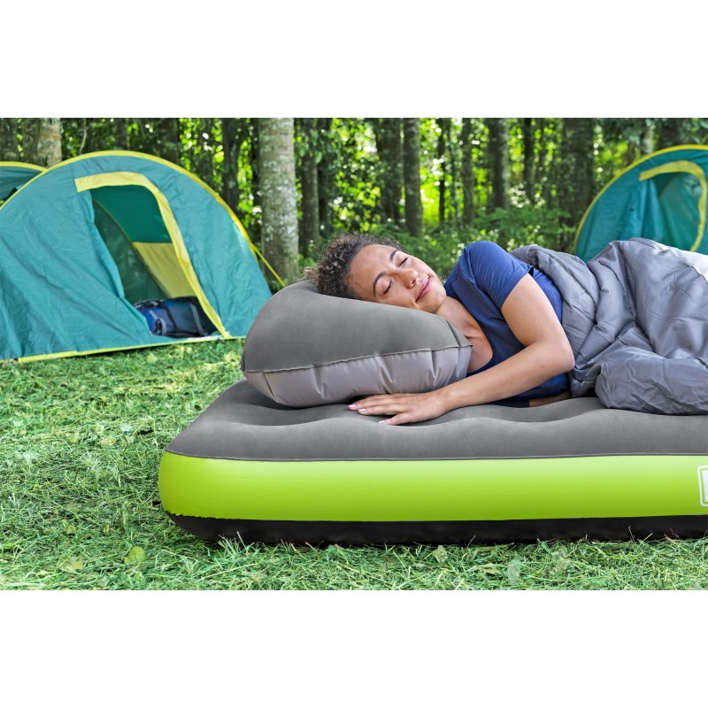Matelas de camping gonflable 1 place 188x99x22cm avec sac de gonflage
