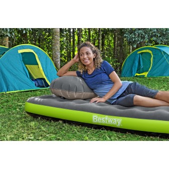 Matelas de camping gonflable 1 place 188x99x22cm avec sac de gonflage