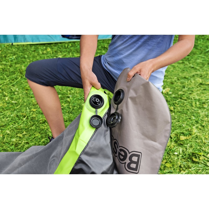 Matelas de camping gonflable 1 place 188x99x22cm avec sac de gonflage