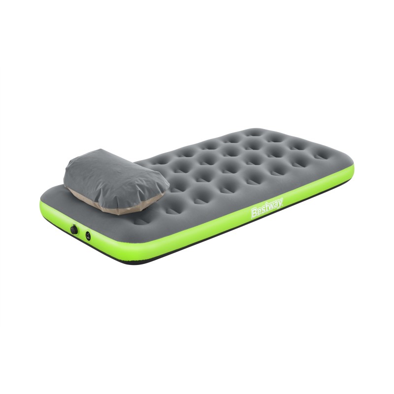 Matelas de camping gonflable 1 place 188x99x22cm avec sac de gonflage