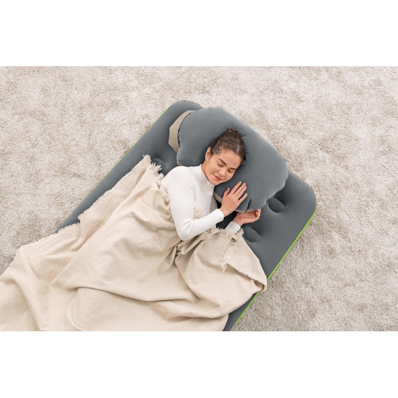 Matelas de camping gonflable 1 place 188x99x22cm avec sac de gonflage