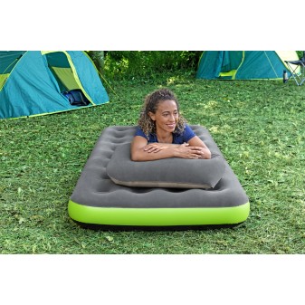 Matelas de camping gonflable 1 place 188x99x22cm avec sac de gonflage