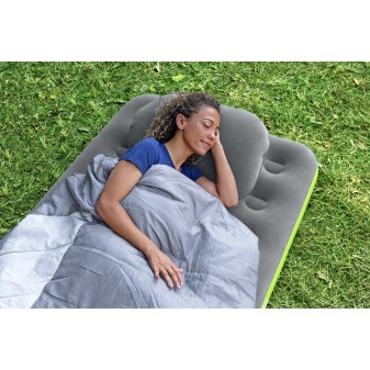 Matelas de camping gonflable 1 place 188x99x22cm avec sac de gonflage