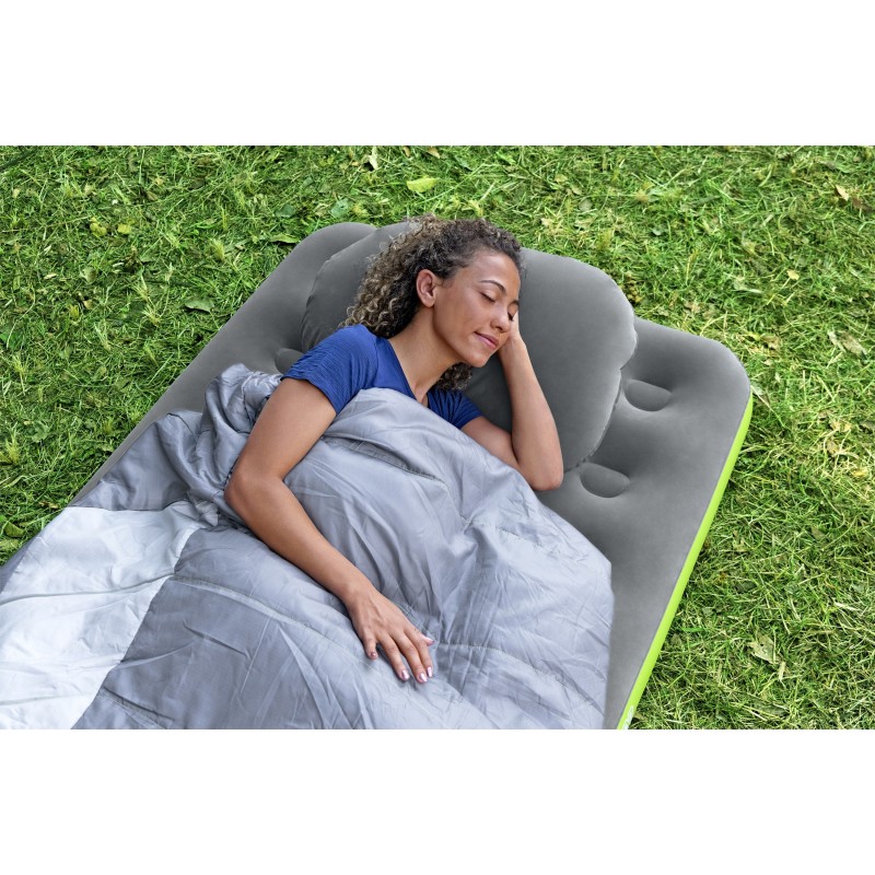 Matelas de camping gonflable 1 place 188x99x22cm avec sac de gonflage