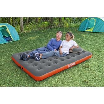 Matelas gonflable camping 2 personnes 203 x 152 x 22cm avec sac de gonflage