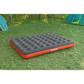 Matelas gonflable camping 2 places 203x152x22cm avec sac de gonflage
