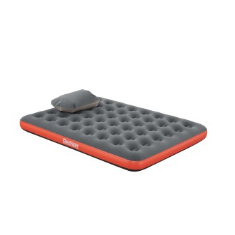 Matelas gonflable camping 2 places 203x152x22cm avec sac de gonflage