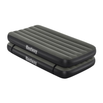 Matelas gonflable 2 places 188 x 99 x 25 cm lits jumeaux 3 en 1