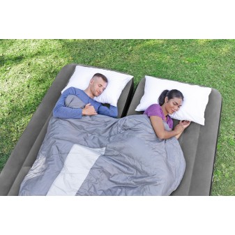 Matelas gonflable 2 personnes 188 x 99 x 25 cm lits jumeaux 3 en 1