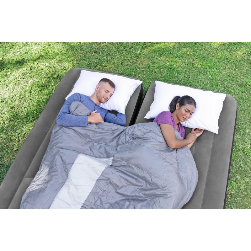 Matelas gonflable 2 places 188 x 99 x 25 cm lits jumeaux 3 en 1