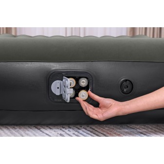 Matelas gonflable 2 places 203 x 152 x 30 cm pompe à piles