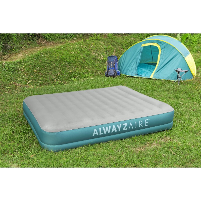 Matelas gonflable 2 places 203x152x36 cm pompe électrique AlwayzAire