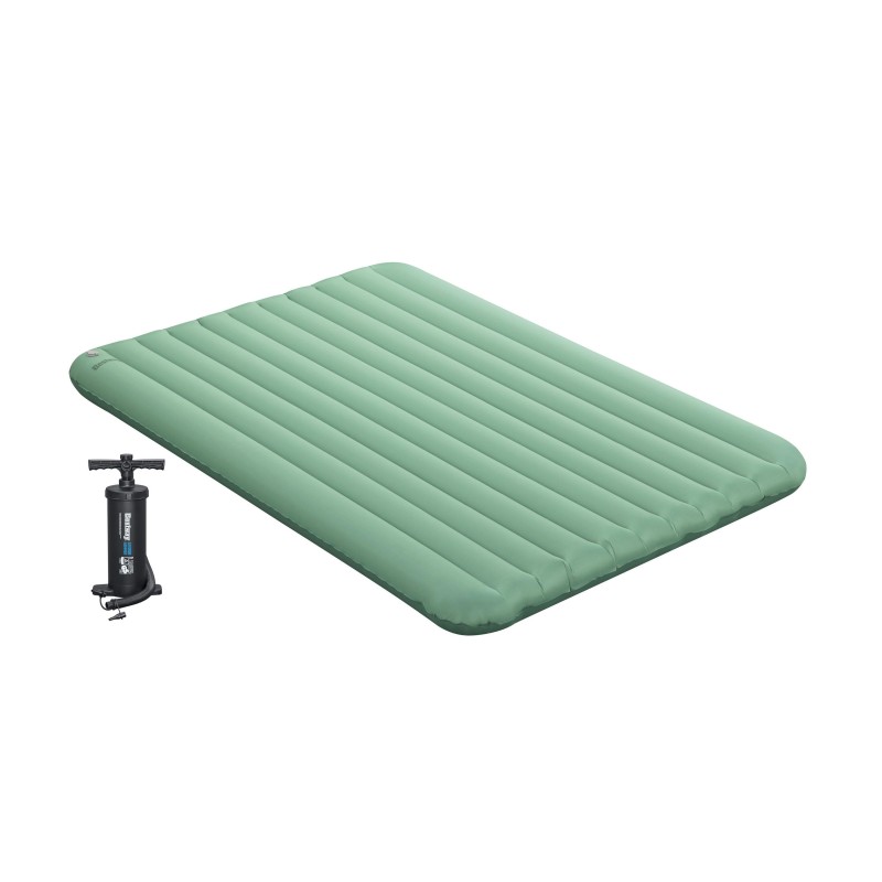 Matelas gonflable de trekking 2 places 203 x 142 x 15 cm avec gonfleur Matelas gonflable de trekking 2 places 203 x 142 x 15 cm avec gonfleur