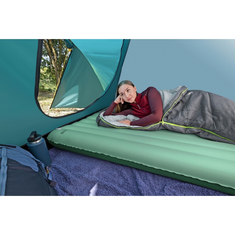 Matelas gonflable de trekking 2 places 203 x 142 x 15 cm avec gonfleur Matelas gonflable de trekking 2 places 203 x 142 x 15 cm avec gonfleur